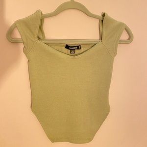 Missguided Green Crop Top